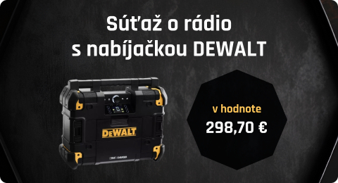 Súťaž o rádio s nabíjačkou TSTAK  DWST1-81078 DEWALT v hodnote 241,70 € gallery main image