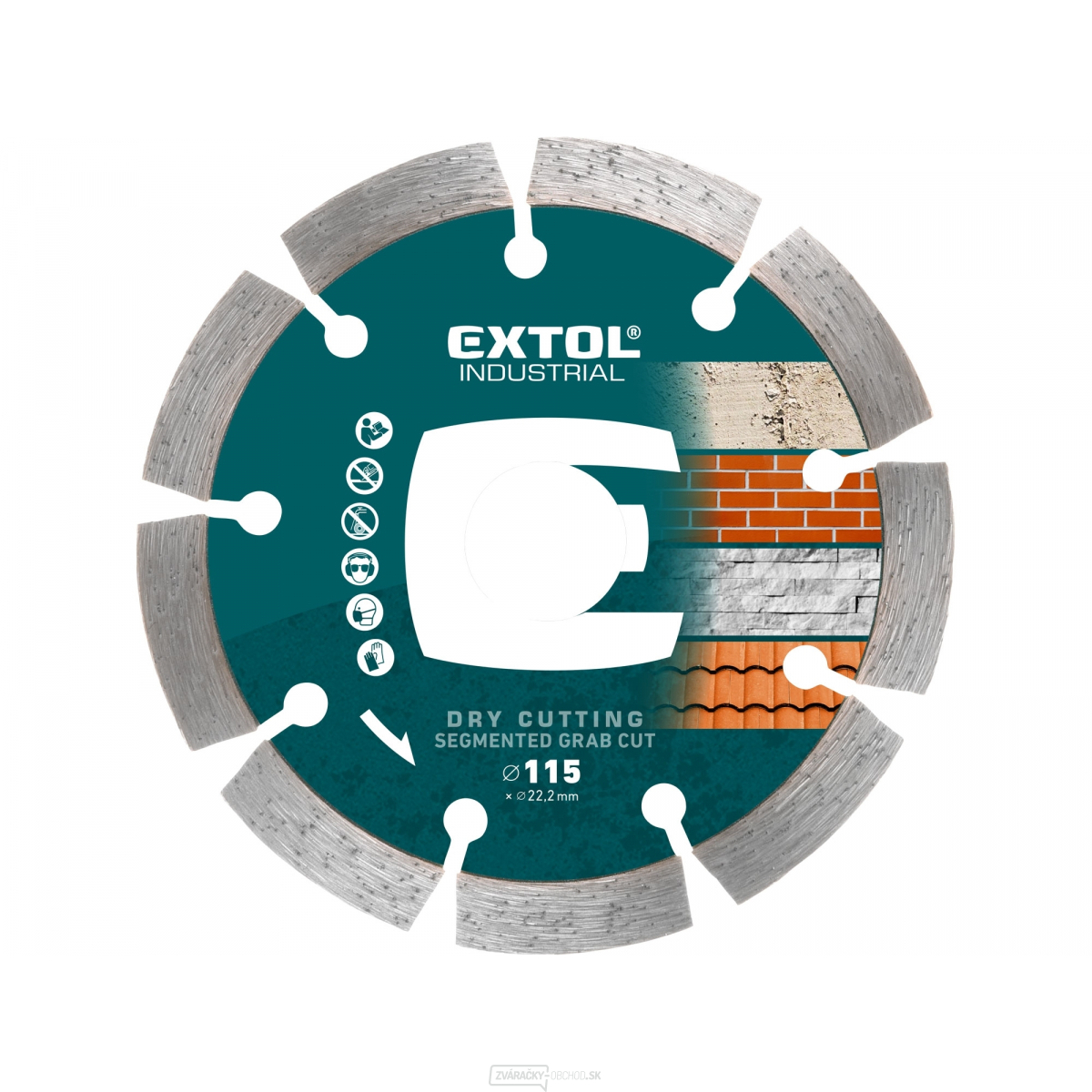Kotúč diamantový rezný segmentový Grab Cut, 115x22,2mm