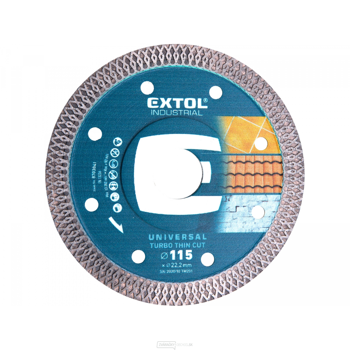 Kotúč diamantový rezný turbo Thin Cut, 115x22,2mm Kotúč diamantový rezný turbo Thin Cut, 115x22,2mm gallery main image