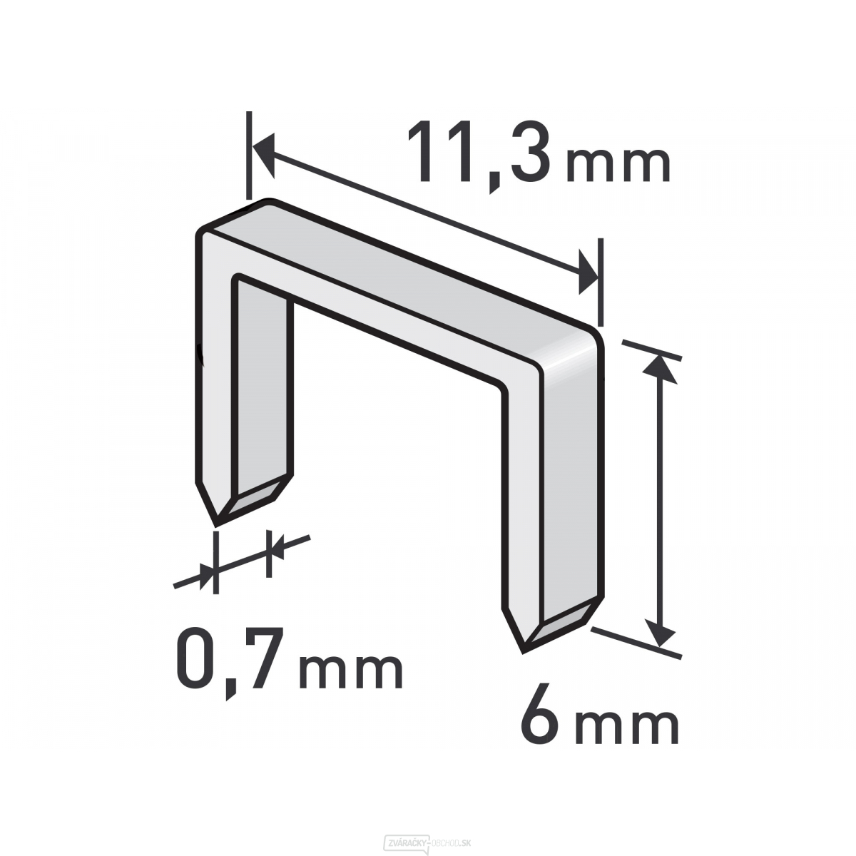 Spony- balenie 6mm - 1000ks