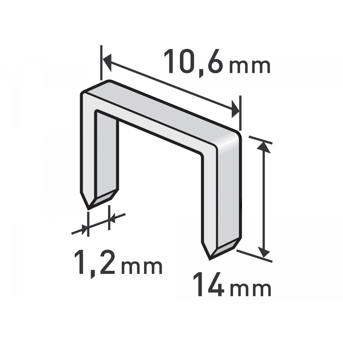 Spony, 14mm - 1000ks