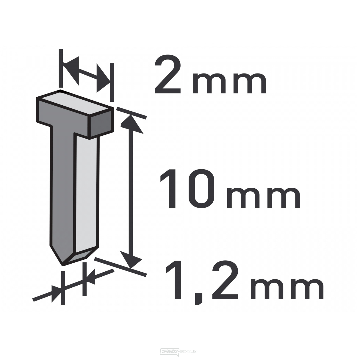 Hřebíky, 10mm - 1000ks