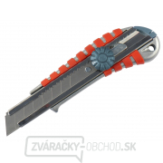 Nôž odlamovací kovový s kovovou výstuhou a kolieskom - 18mm Nôž odlamovací kovový s kovovou výstuhou a kolieskom - 18mm gallery main image