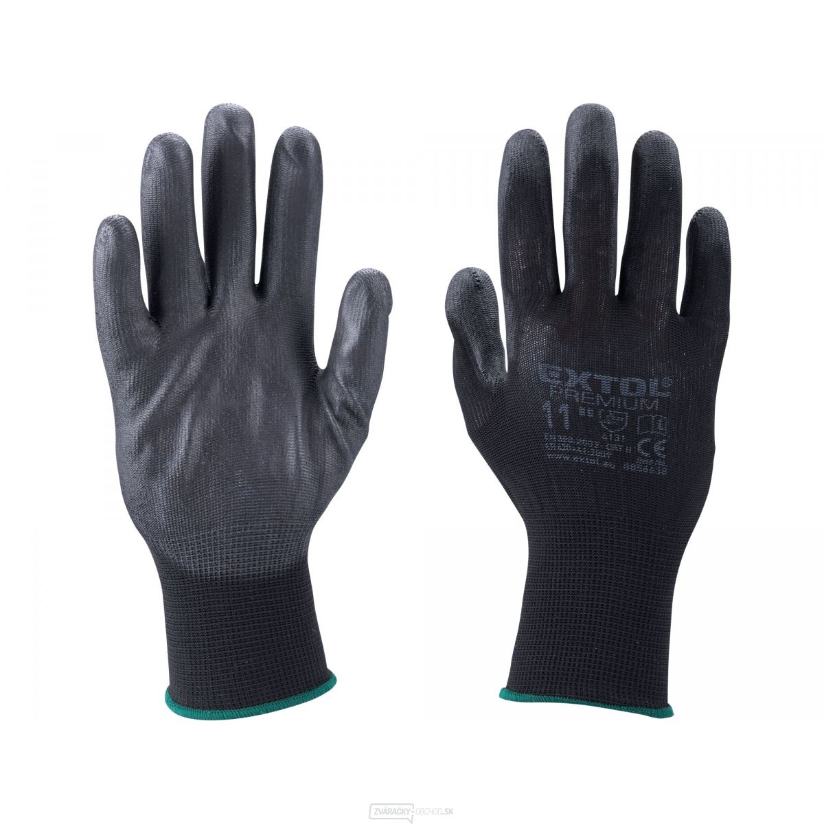 Rukavice z polyesteru polomáčané v PU - vel.10 (čierne) Rukavice z polyesteru polomáčané v PU - vel.10 (čierne) gallery main image