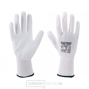 Rukavice z polyesteru polomáčané v PU - vel.11 (biele) Rukavice z polyesteru polomáčané v PU - vel.11 (biele) gallery main image