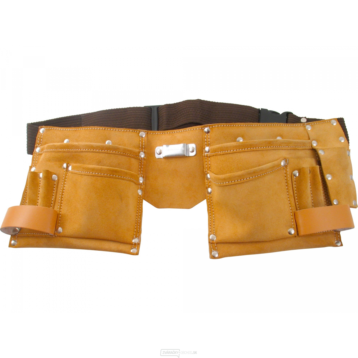 Pás na náradie kožený, 10 vreciek