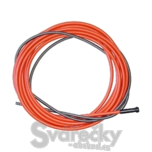 Bowden 2,0 x 4,5 x 3400 - červený - pre drôt 1,0 - 1,2 mm