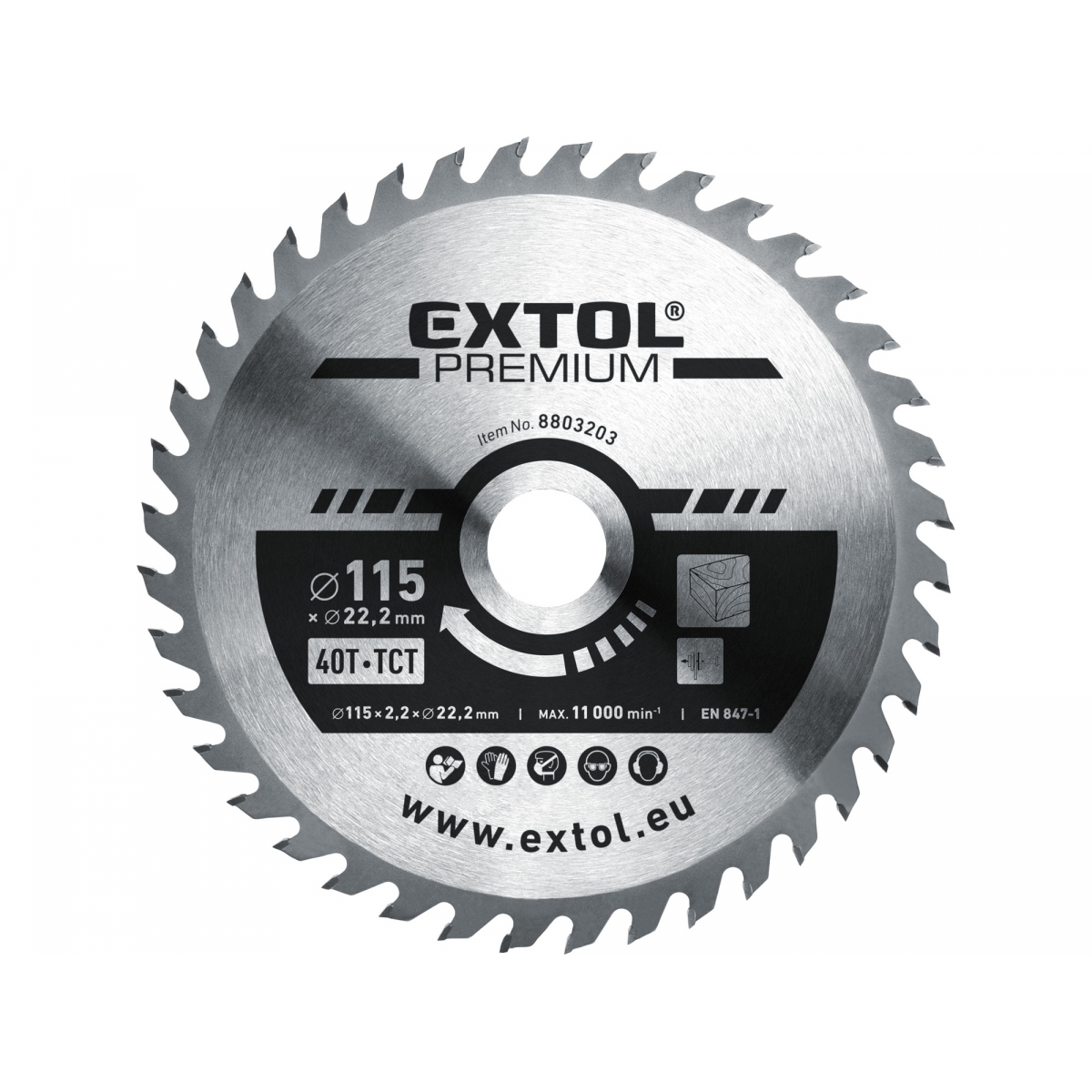 Kotúč pilový s SK plátky 115x1,3x22,2mm, 40T