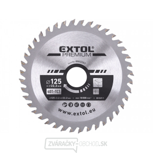 Kotúč pilový s SK plátky 125x1,3x22,2mm, 40T Kotúč pilový s SK plátky 125x1,3x22,2mm, 40T gallery main image