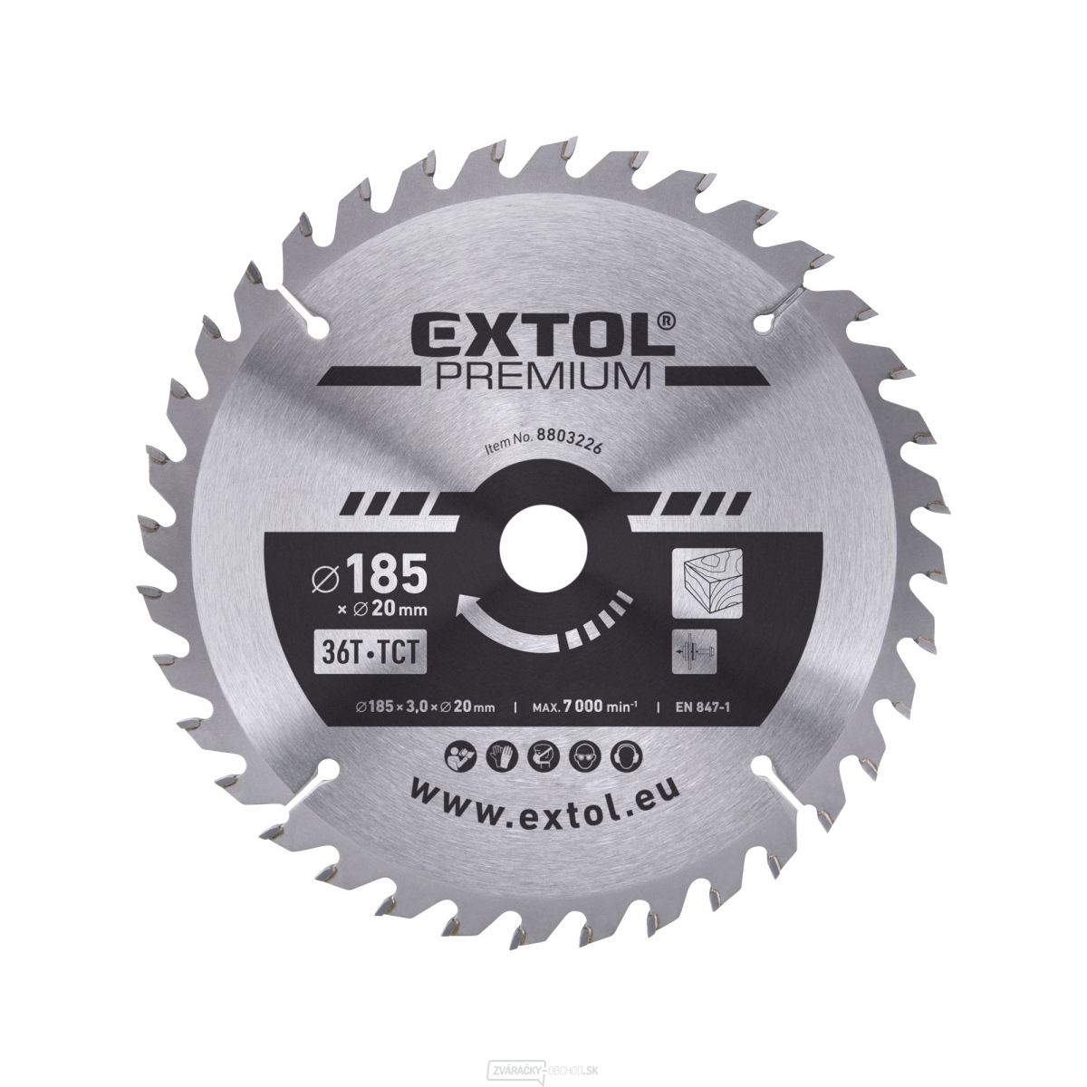Kotúč pilový s SK plátky 185x2,2x20mm, 36T Kotúč pilový s SK plátky 185x2,2x20mm, 36T gallery main image