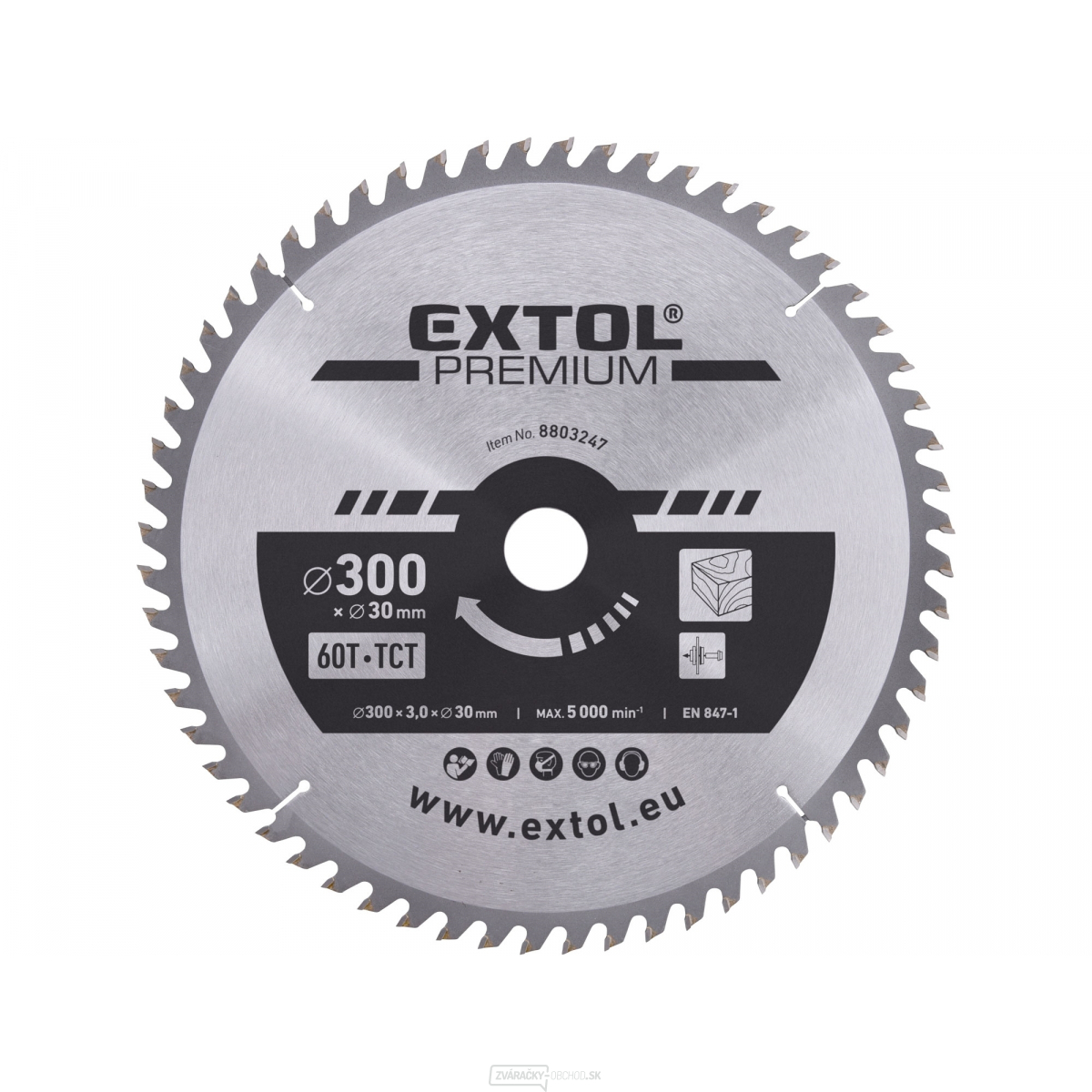 Kotúč pilový s SK plátky 300x2,2x30mm, 60T Kotúč pilový s SK plátky 300x2,2x30mm, 60T gallery main image