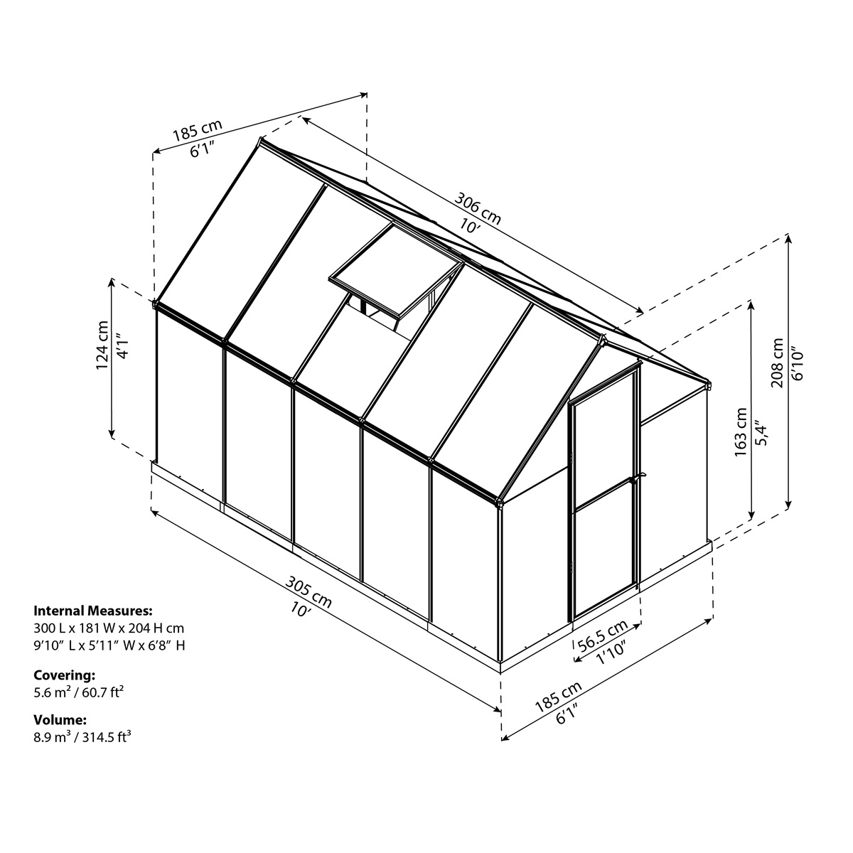 Polykarbonátový skleník Palram multiline 6x10 Náhľad
