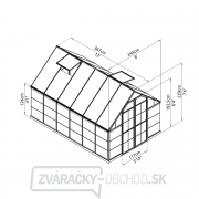 Polykarbonátový skleník Balance 8x12 silver náhled