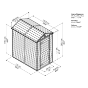 Záhradný domek Skylight 4x6 hnědý Náhľad