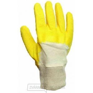 Pracovné rukavice Twite, latex na dlani a prstoch, veľ. 10