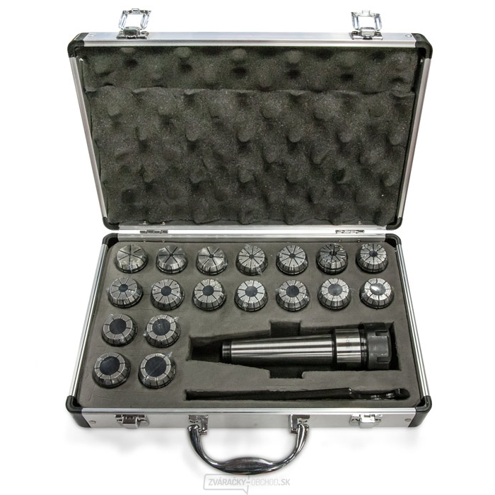 Kleštiny ER32, 3 – 20 mm, 18 ks + kleštinový upínač MK2 / M1 Kleštiny ER32, 3 – 20 mm, 18 ks + kleštinový upínač MK2 / M1 gallery main image