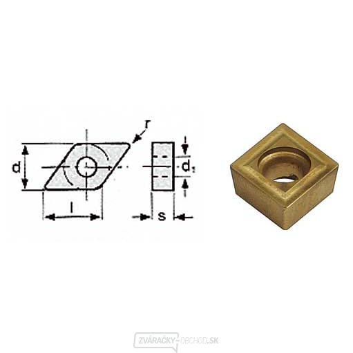 Břitové destičky C/80°, 5 ks