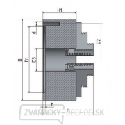 3-čelisťové skľučovadlo s centrickým upínáním Ø 125 mm gallery main image