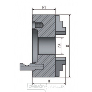 3-čelisťové skľučovadlo s centrickým upínáním ø 250 mm Camlock