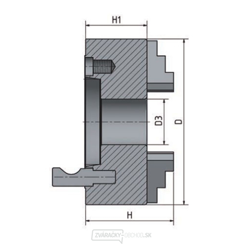 3-čelisťové skľučovadlo s centrickým upínáním ø 315 mm Camlock