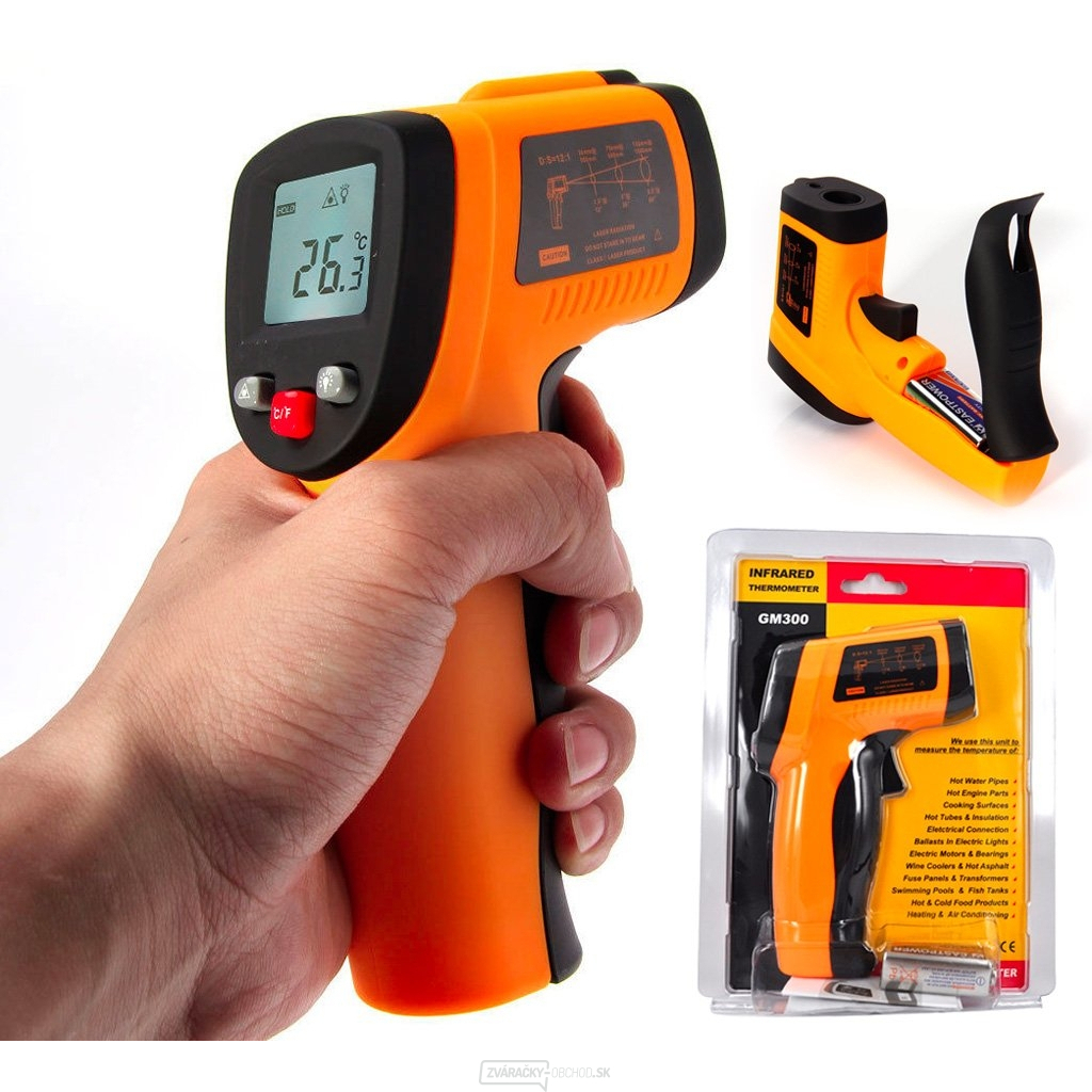 Infračervený laserový bezdotykový teploměr IRT-380 Infračervený laserový bezdotykový teploměr IRT-380 gallery main image
