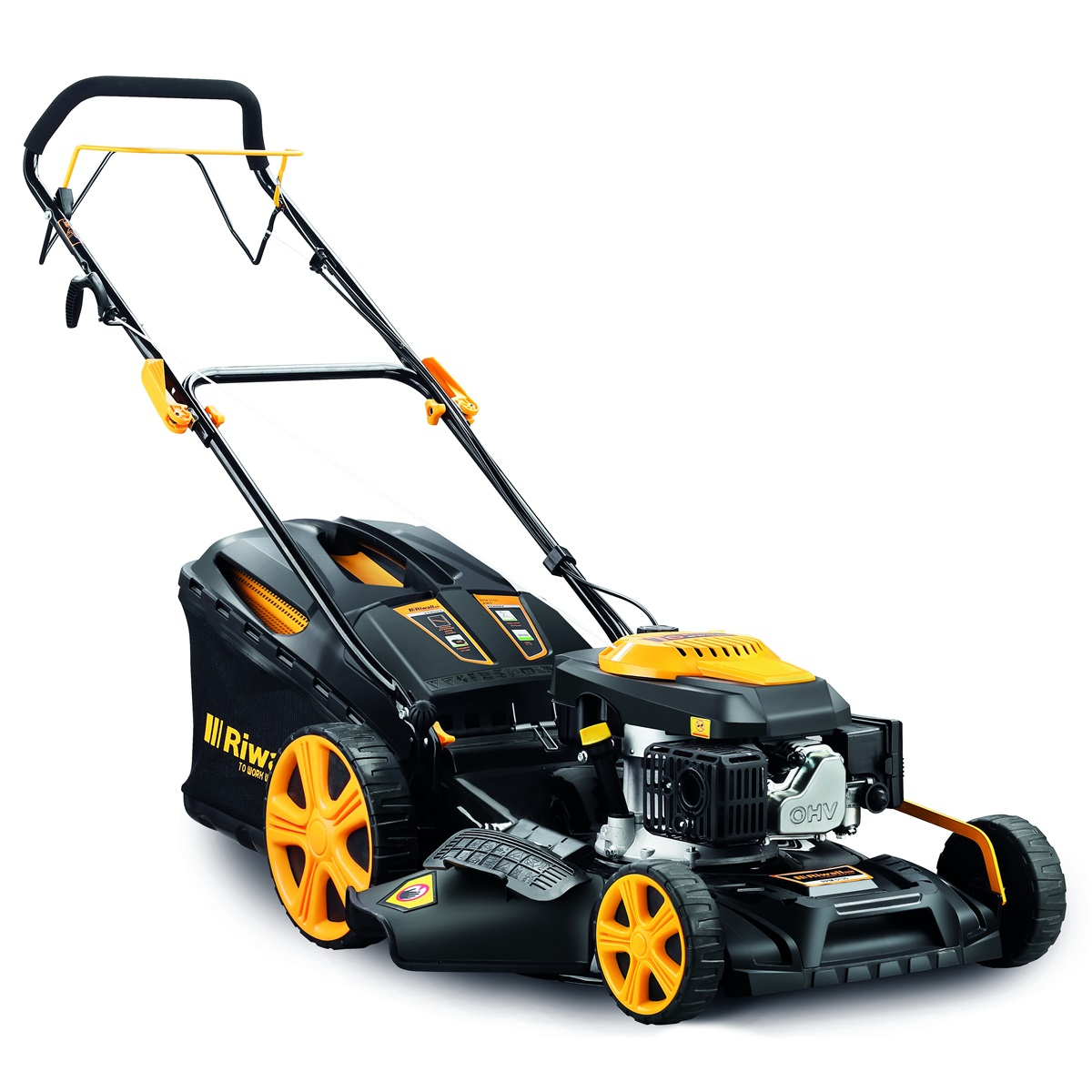 Benzínová kosačka na trávu Riwall PRO RPM 5135 4v1 s pojazdom
