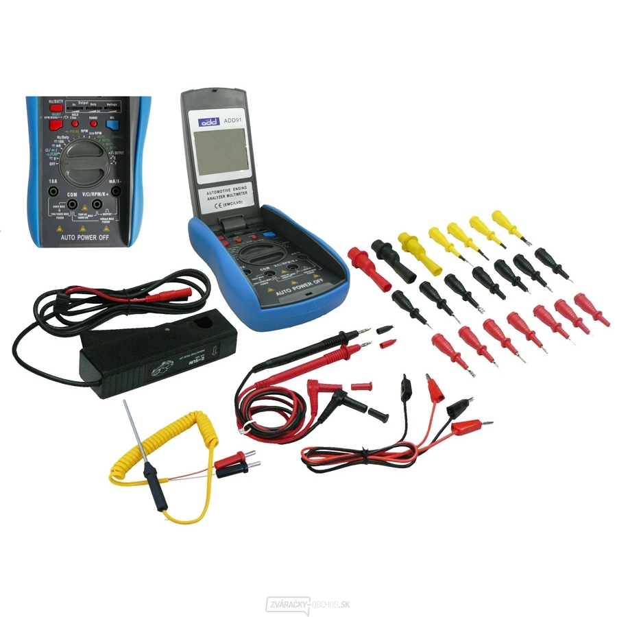 Profesionálne automobilový multimeter / motortester ADD 91 / sada