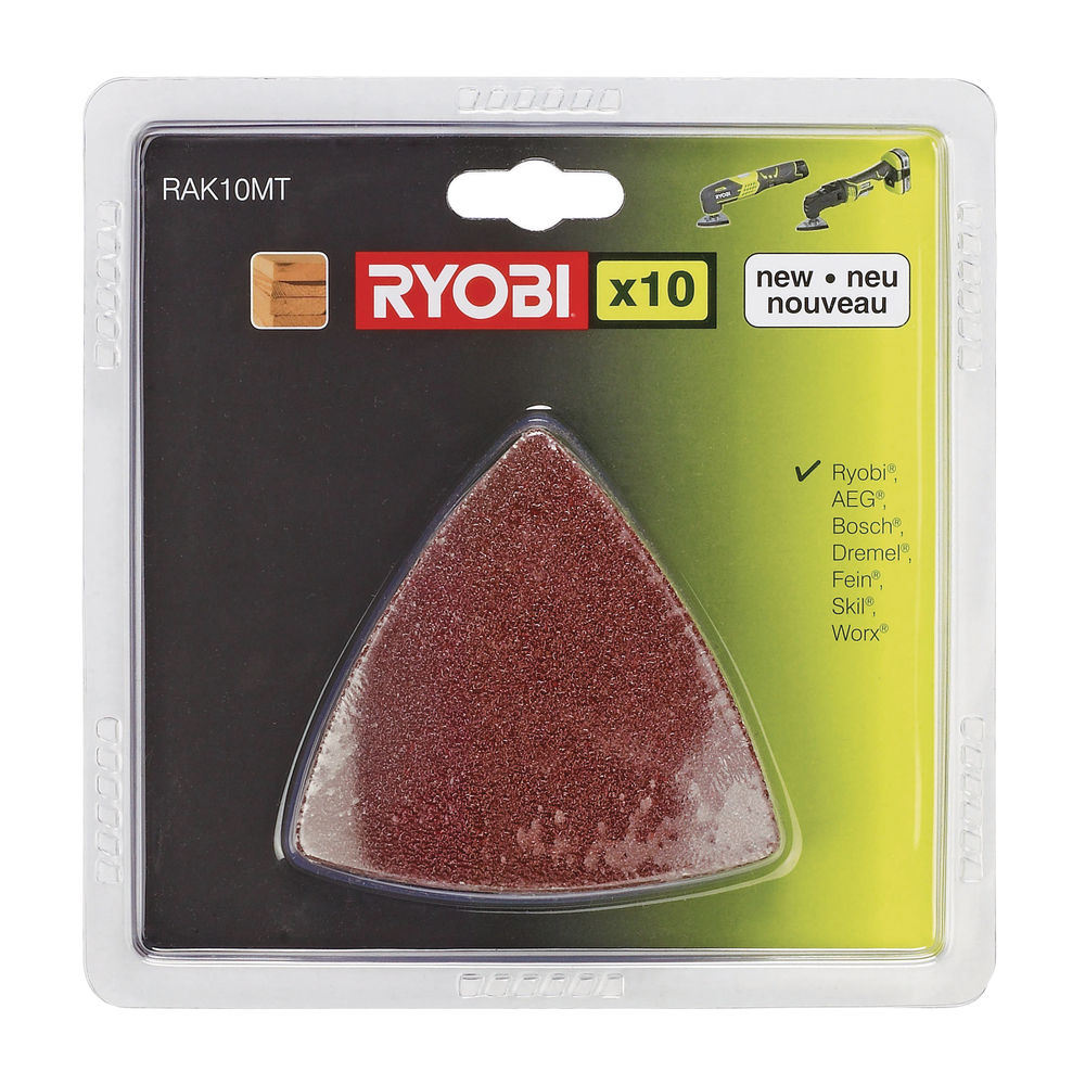 RYOBI RAK 10 MT - sada 10 ks brúsnych papierů  k RMT 1801 M, RMT 1 5132002600