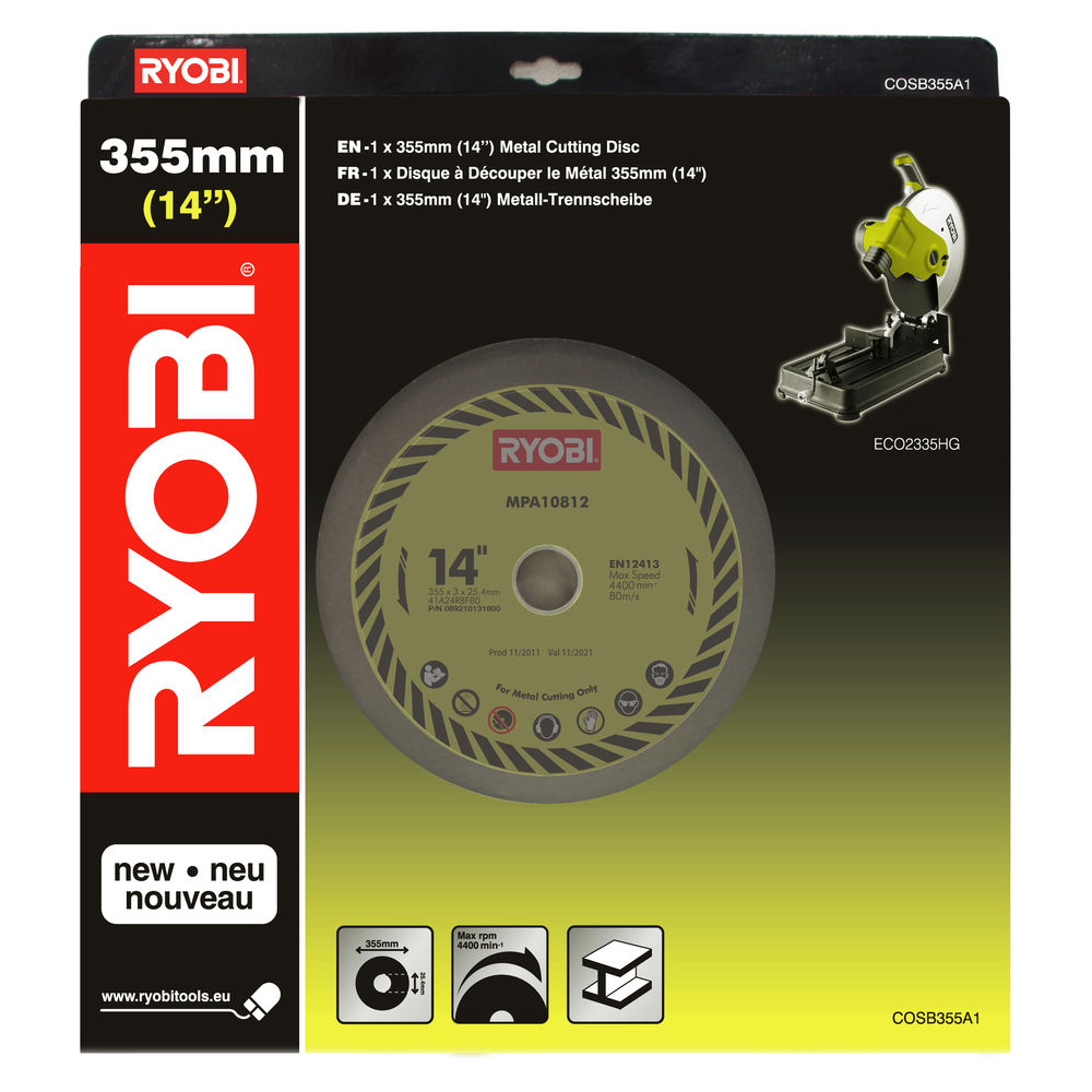 RYOBI COSB 355 A1 - 1 x 355 mm kotúč do rozbrušky 5132002684