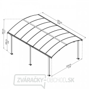 Arcadia 5000 - hliníkový (montovaný) přístřešek s obloukovou Náhľad