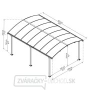 Arcadia 5000 - hliníkový (montovaný) přístřešek s obloukovou Náhľad