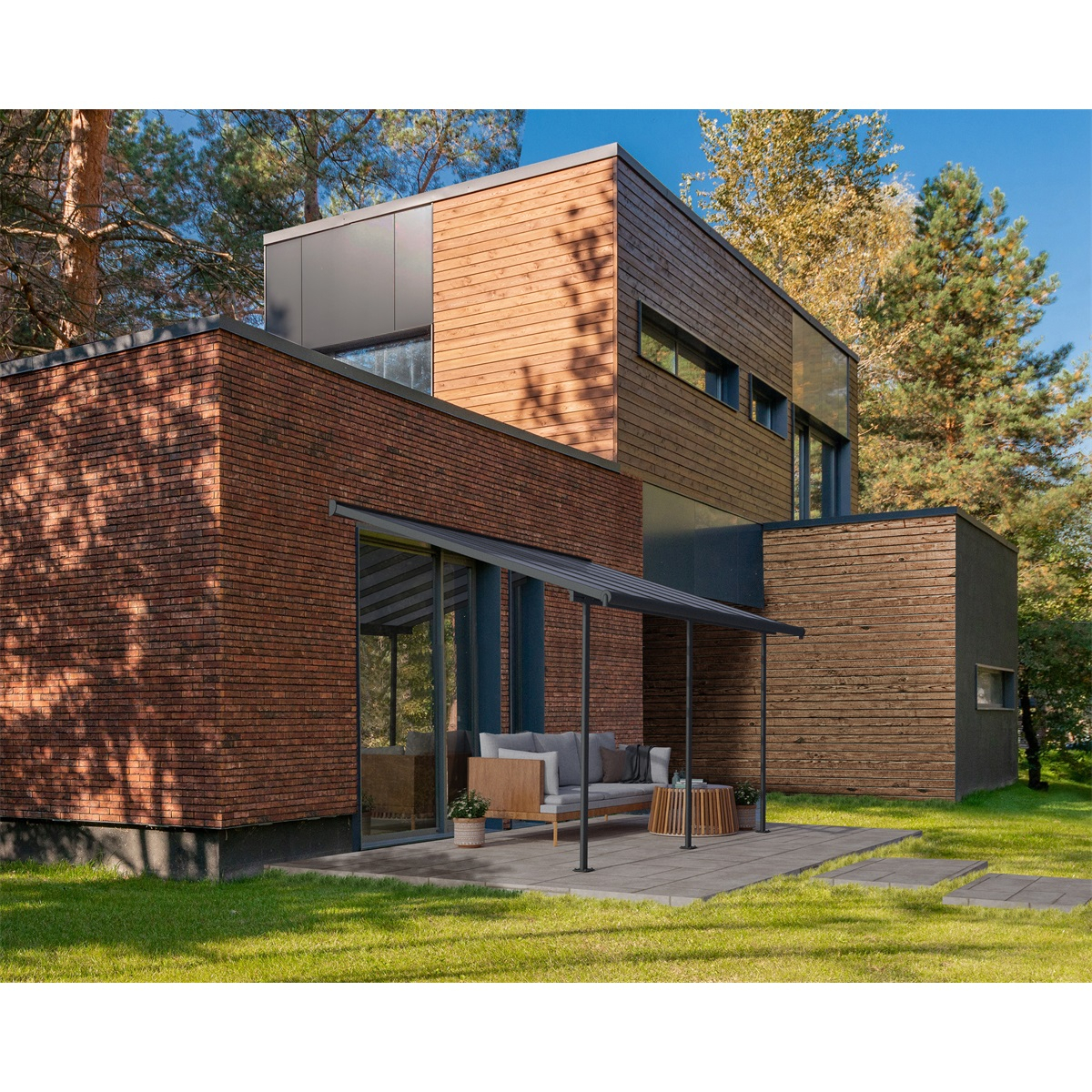 Sierra 4200 šedá 3 x 4,25 - hliníková (montovaná) pergola Náhľad