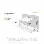 Sierra 4200 šedá 3 x 4,25 - hliníková (montovaná) pergola Náhľad