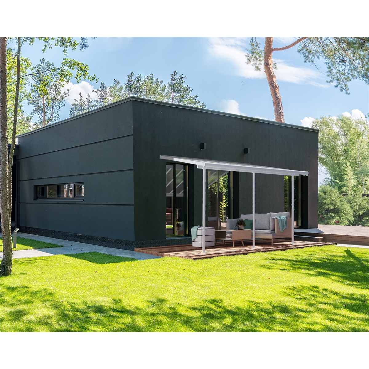 Sierra 4200 biela 3 x 4,25 - hliníková (montovaná) pergola Náhľad