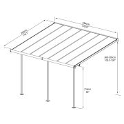 Sierra 4200 biela 3 x 4,25 - hliníková (montovaná) pergola náhled