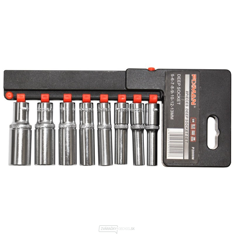 Sada dlouhých nástrčných 6-hranných hlavic 1/4" P2008M