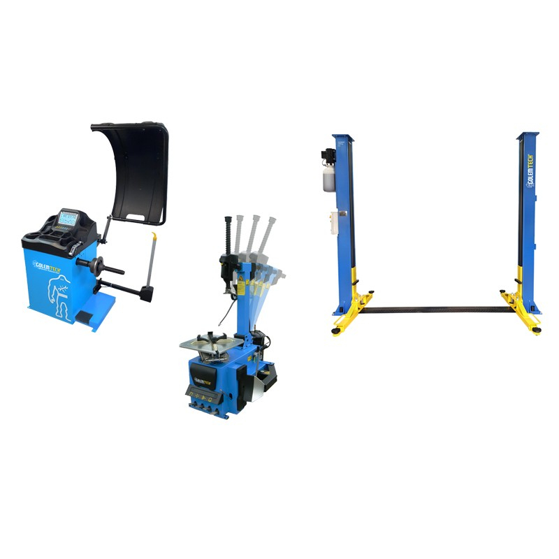 SET 2 PROFI - Automatická vyzúvačka TC02, vyvažovačka TW02 3D a dvojstĺpový zdvihák 4000kg PROFI