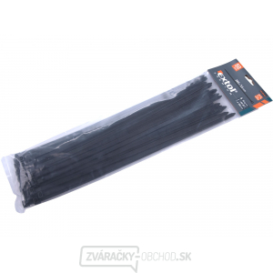 Sťahovacie pásky čierne, 380x7,6mm - 50 ks