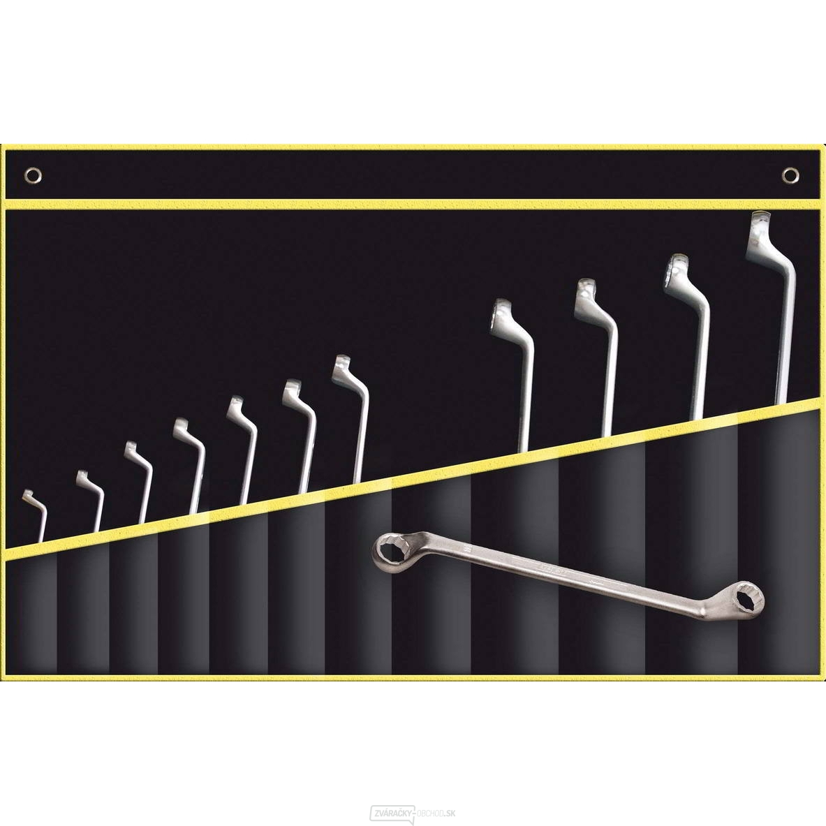 Sada kľúčov očkových vyhnutých 75st. 12-dielna (6-32)