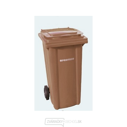 popelnice 120 L  plastová hnědá s kolečky