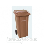 popelnice 120 L  plastová hnědá s kolečky gallery main image