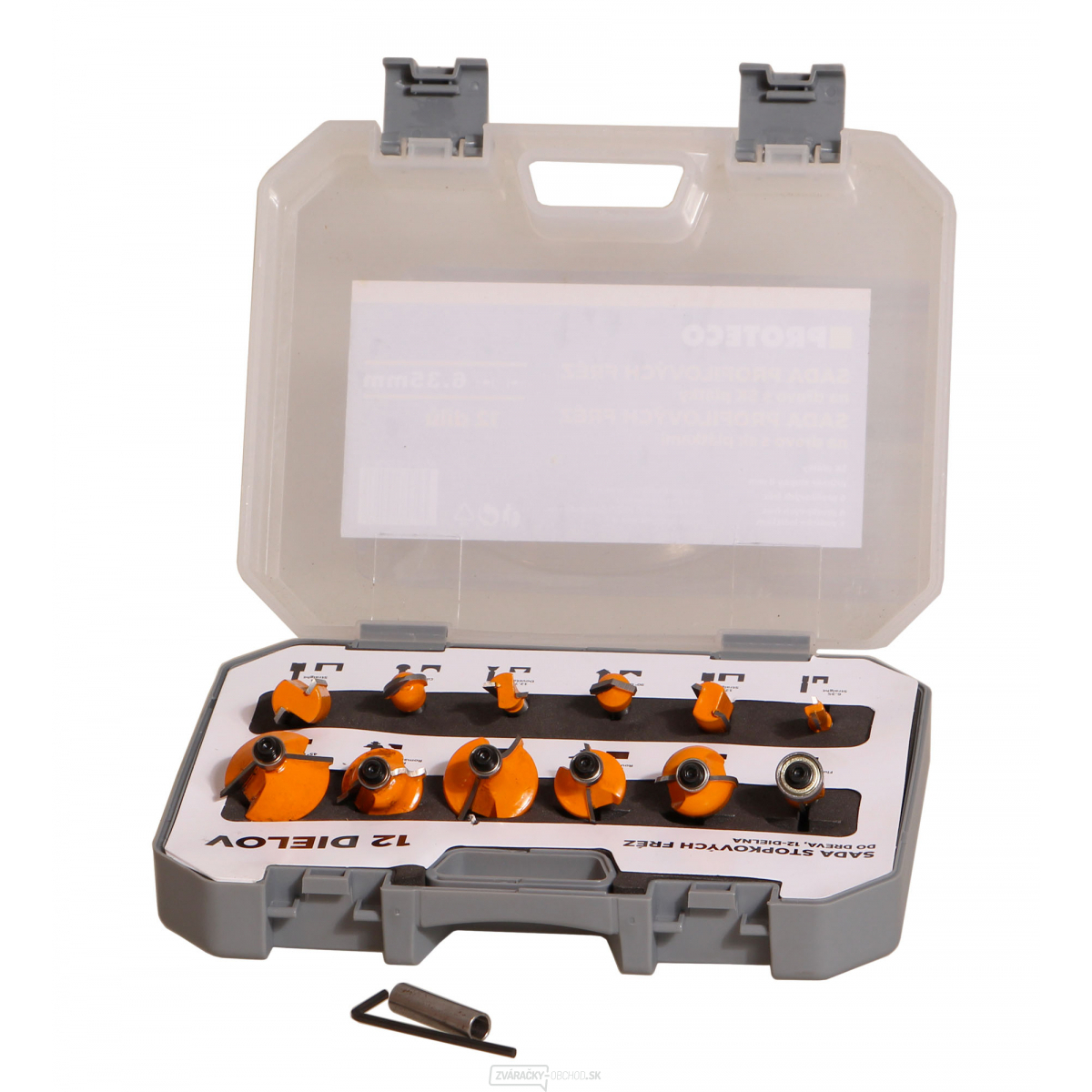 sada fréz profilových na drevo 12-dílná