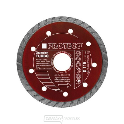 Kotúč dia 115 mm celistvý segment TURBO CHAMPION kámen,bet.
