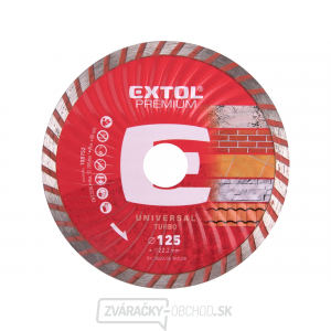 Kotúč diamantový rezný turbo, 125x22,2mm, suché i mokré rezání Kotúč diamantový rezný turbo, 125x22,2mm, suché i mokré rezání gallery main image