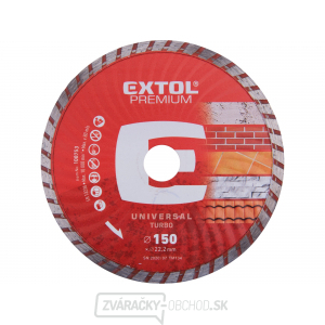 Kotúč diamantový rezný turbo, 150x22,2mm, suché i mokré rezání Kotúč diamantový rezný turbo, 150x22,2mm, suché i mokré rezání gallery main image