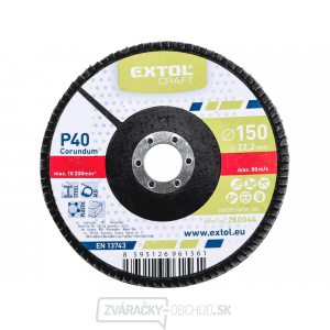 Kotúč lamelový šikmý korundový 150mm, zr. P40 Kotúč lamelový šikmý korundový 150mm, zr. P40 gallery main image
