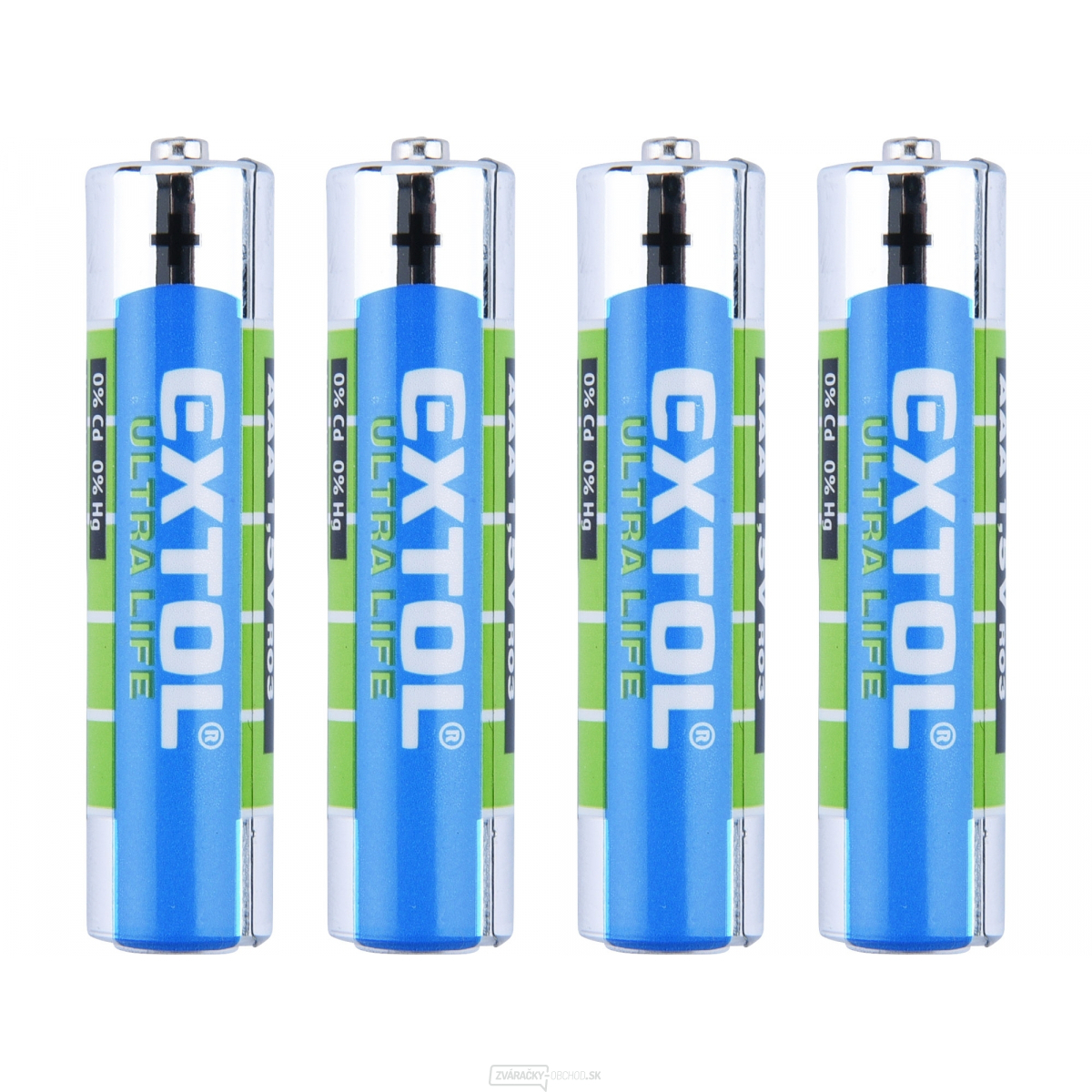 Batéria zink-chloridové, 1,5V AAA (LR03) - 4ks