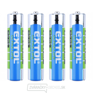 Batéria zink-chloridové, 1,5V AAA (LR03) - 4ks gallery main image