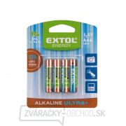 Batérie alkalické ULTRA +, 1,5V AAA (LR03) - 4 ks Náhľad