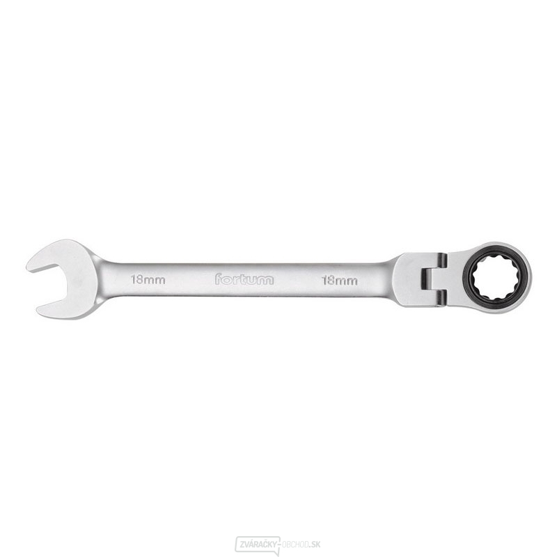 Kľúč račňový očkoplochý s kĺbom, 72 zubov, 19mm, L 249mm, CrV/S2